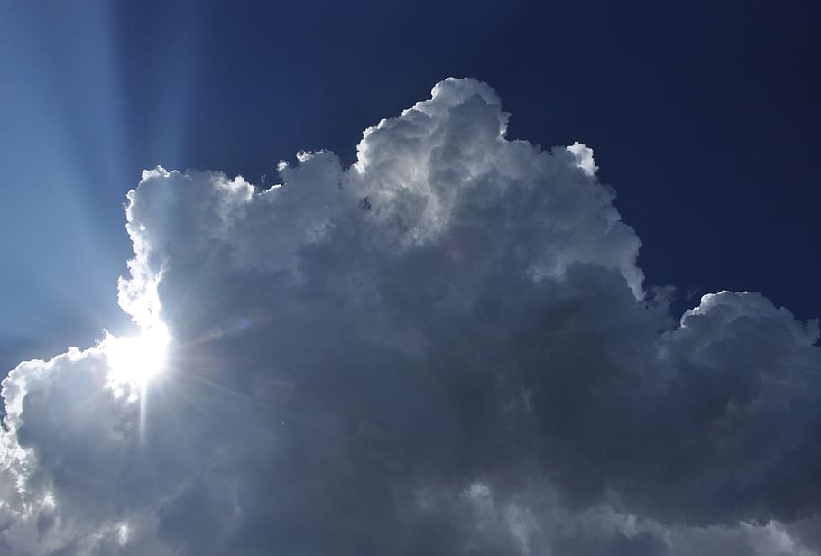 sky, cloud, sun, stormy, rays, light, backlight, cloud - sky HD wallpaper