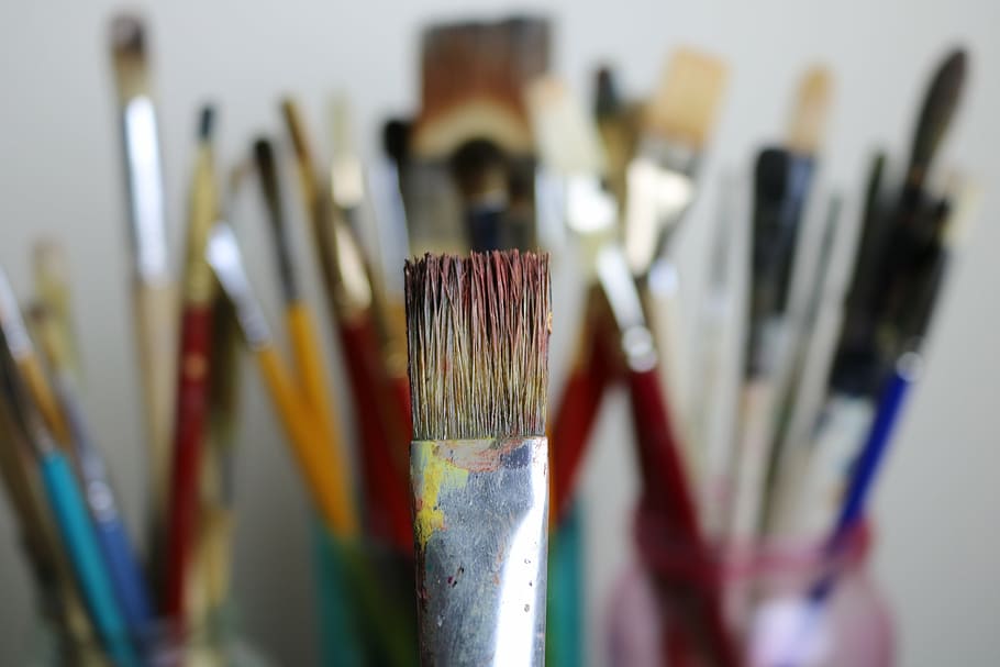 art, brushes, color, paintbrush, creativity, multi Colored HD wallpaper