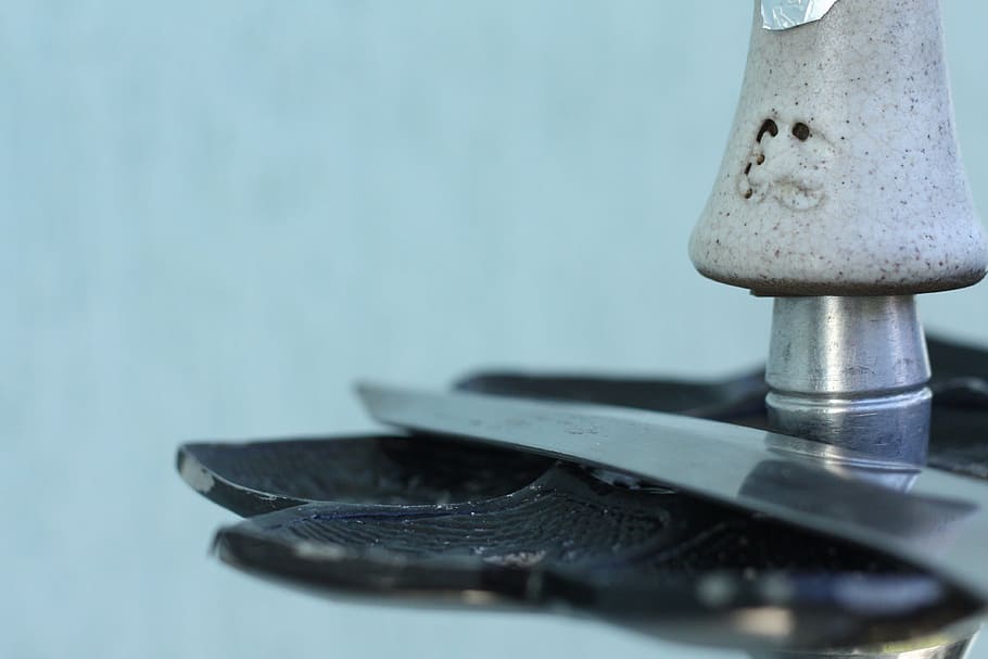 plate, preacher, arguile, hookah, rosh, smoke, close-up, indoors HD wallpaper