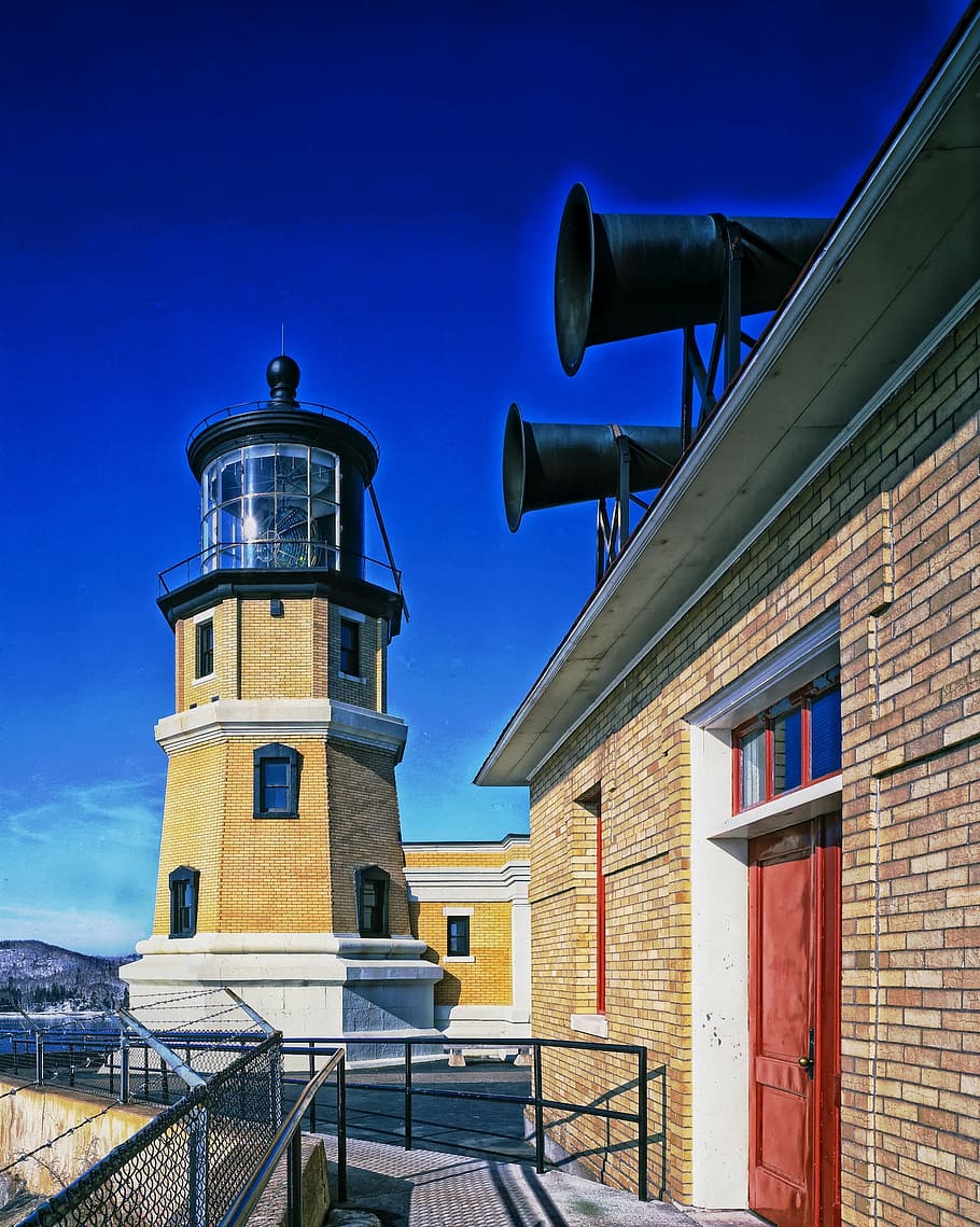 Lighthouse, Split Rock Lighthouse, minnesota, landmark, historic, HD wallpaper