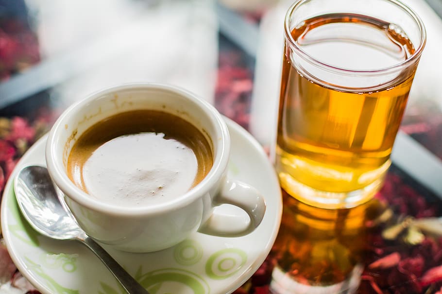 tea, coffee, cup, drink, hot, background, breakfast, beverage HD wallpaper