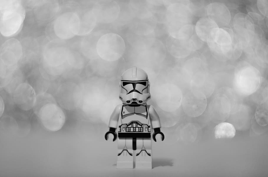 photography of Star Wars Clone Trooper LEGO toy, stormtrooper