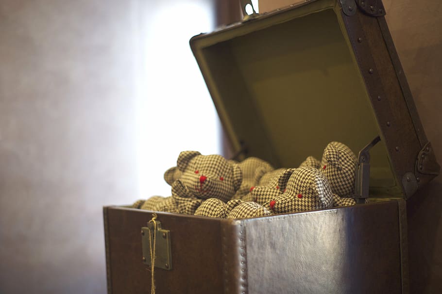 bear, teddy bear, toy, crate, beautiful, design, gift, photography HD wallpaper