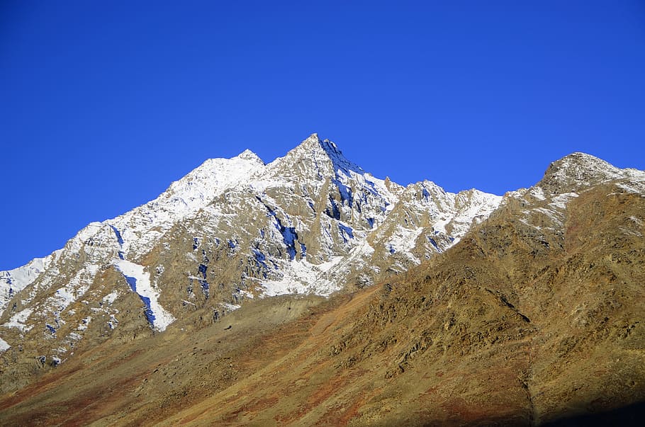 himalayas, mountains, india, himachal pradesh, spiti, landscape, HD wallpaper