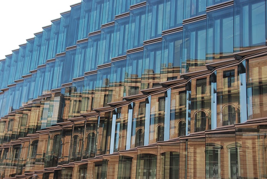 Germany, Berlin, Building, Architecture, glass, reflection HD wallpaper