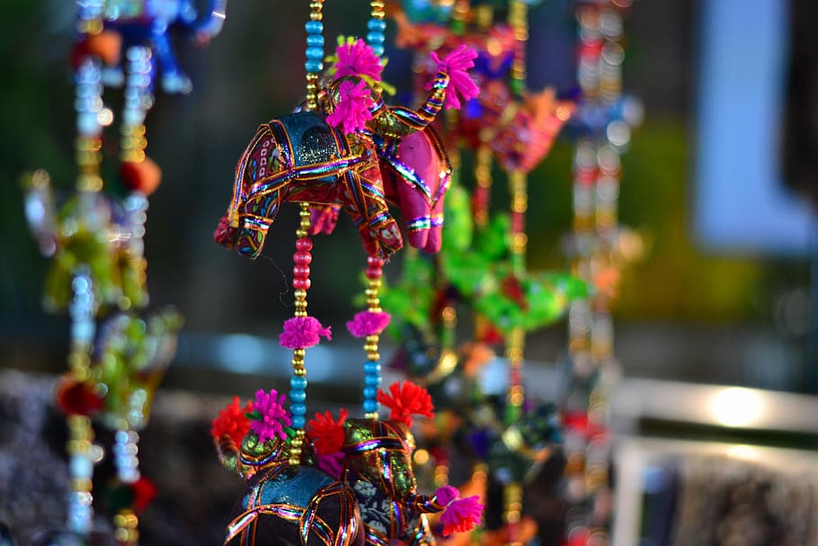 decoration, beads, design, decorative, color, colorful, focus on foreground HD wallpaper