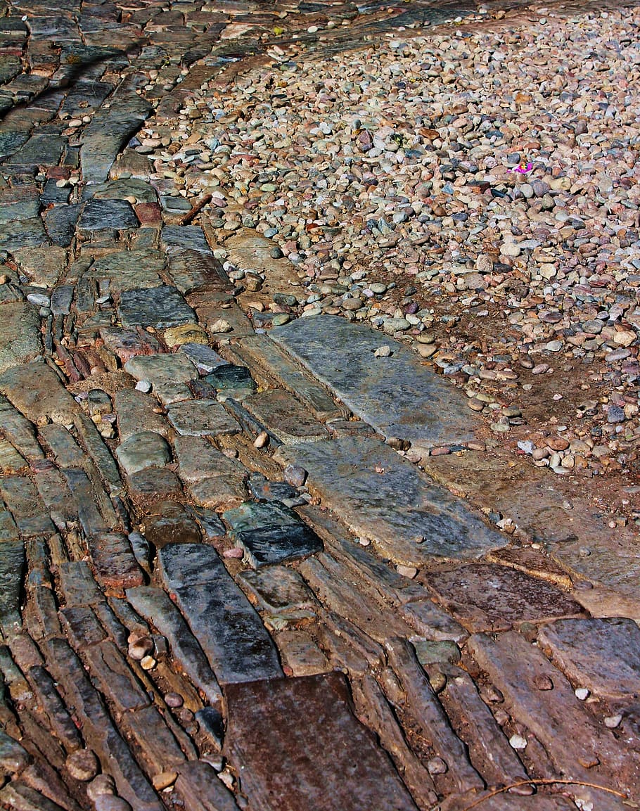 stone path, brick path, texture, outdoor, footpath, walkway HD wallpaper