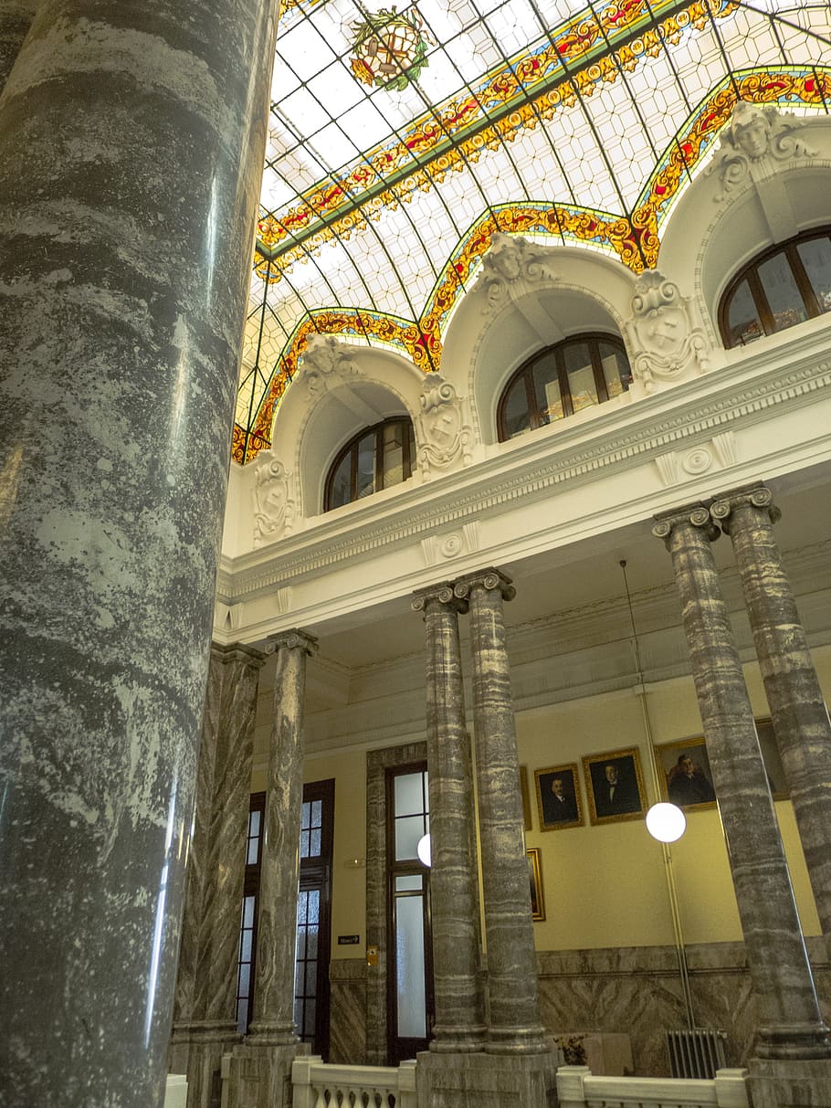 palace, architecture, museum, ceilings, madrid, columns, marble HD wallpaper