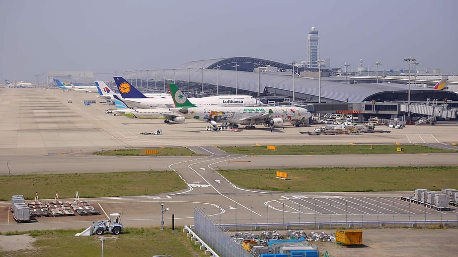 Japan, Kansai International Airport, osaka, airplane, aircraft