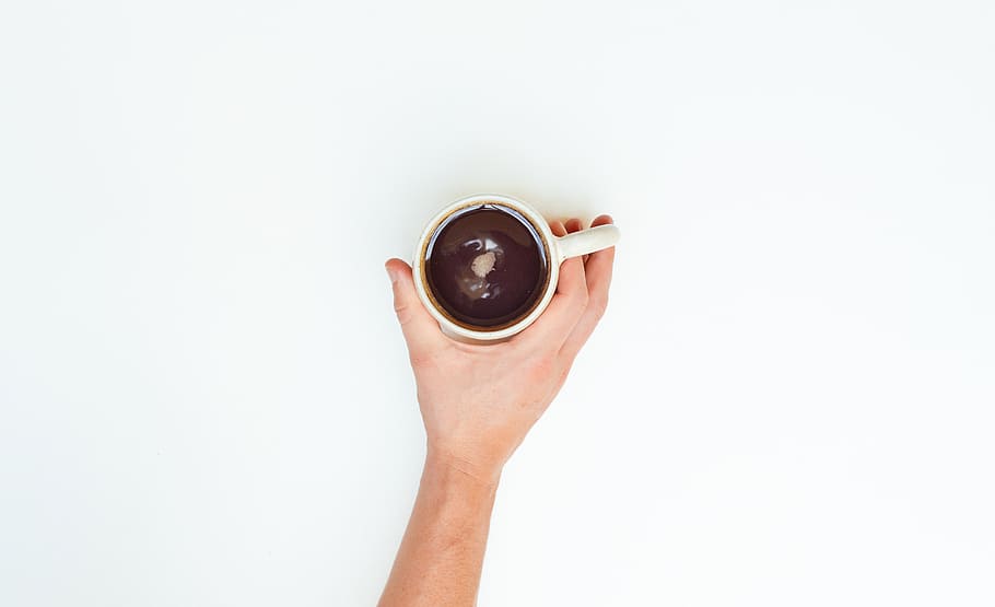 white ceramic cup, coffee, drink, warm, aromatic, caffeine HD wallpaper