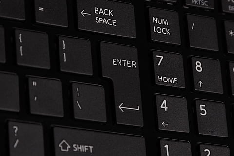 black computer keyboard Enter key, Laptop, Notebook, Button HD wallpaper