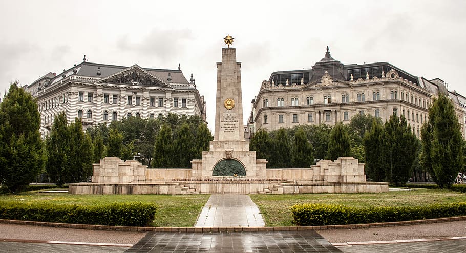 Monument to the Soviet heroes in Budapest, Hungary, architecture, HD wallpaper