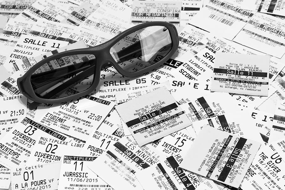 eyeglasses with black frames, tickets, cinemas, 3d, movies, seats, HD wallpaper