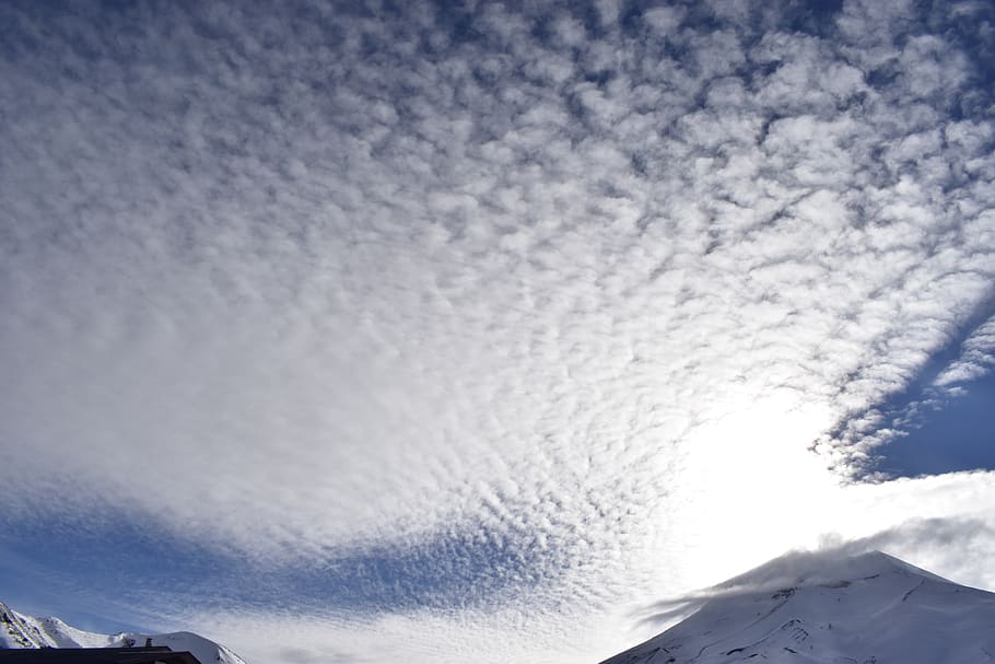 volcano, snow, cloud - sky, beauty in nature, scenics - nature HD wallpaper