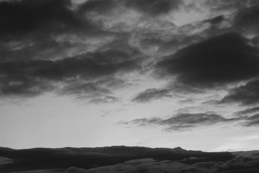 clouds, sky, gray, contrast, horizon, nature, cloud - Sky, cloudscape HD wallpaper