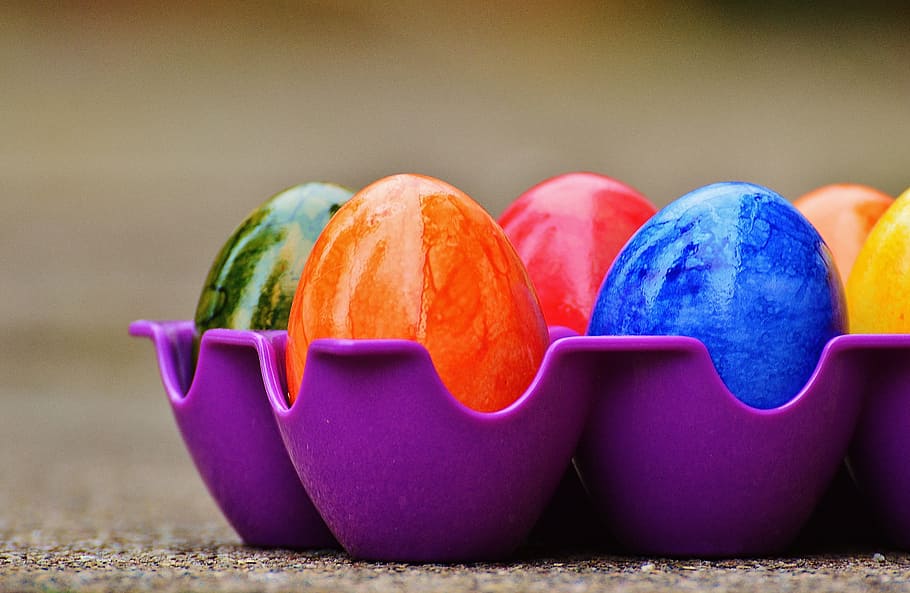 Easter Eggs, Colorful, happy easter, colored, multi colored HD wallpaper