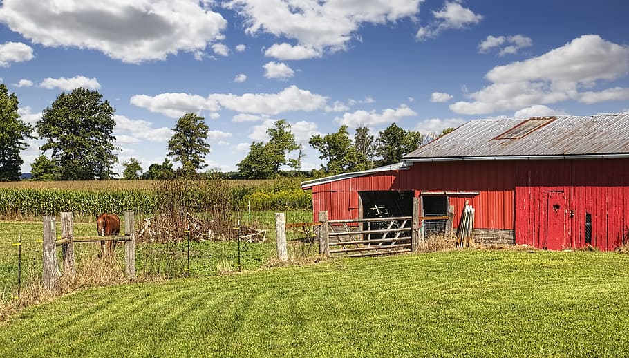 barn, rustic, barns, ohio, digital art, rural, scenic, country HD wallpaper