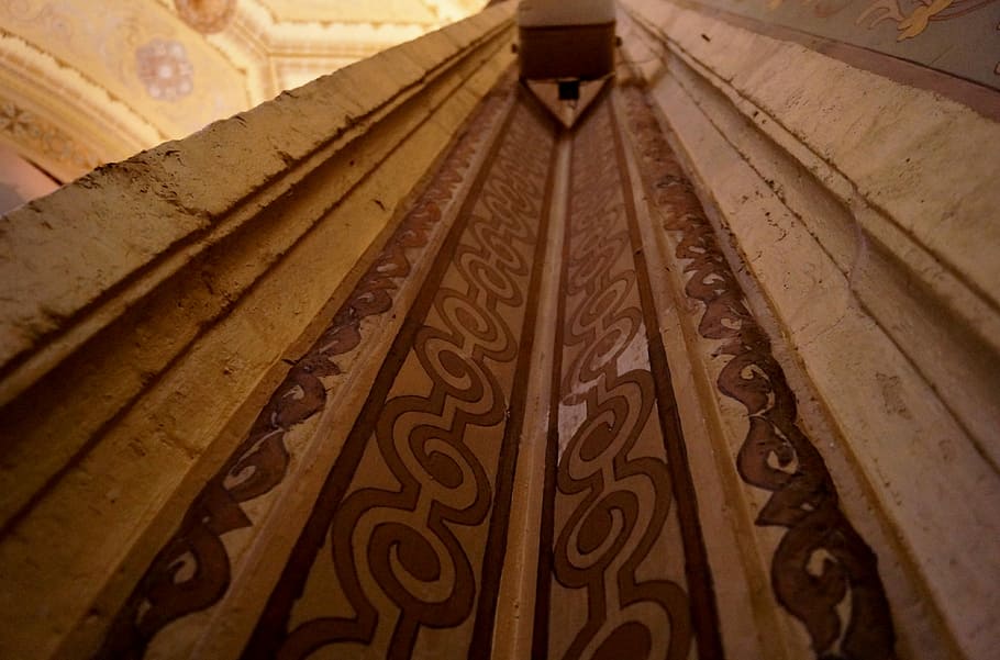 Waves, Architecture, Pillar, Perspective, basilica, church HD wallpaper