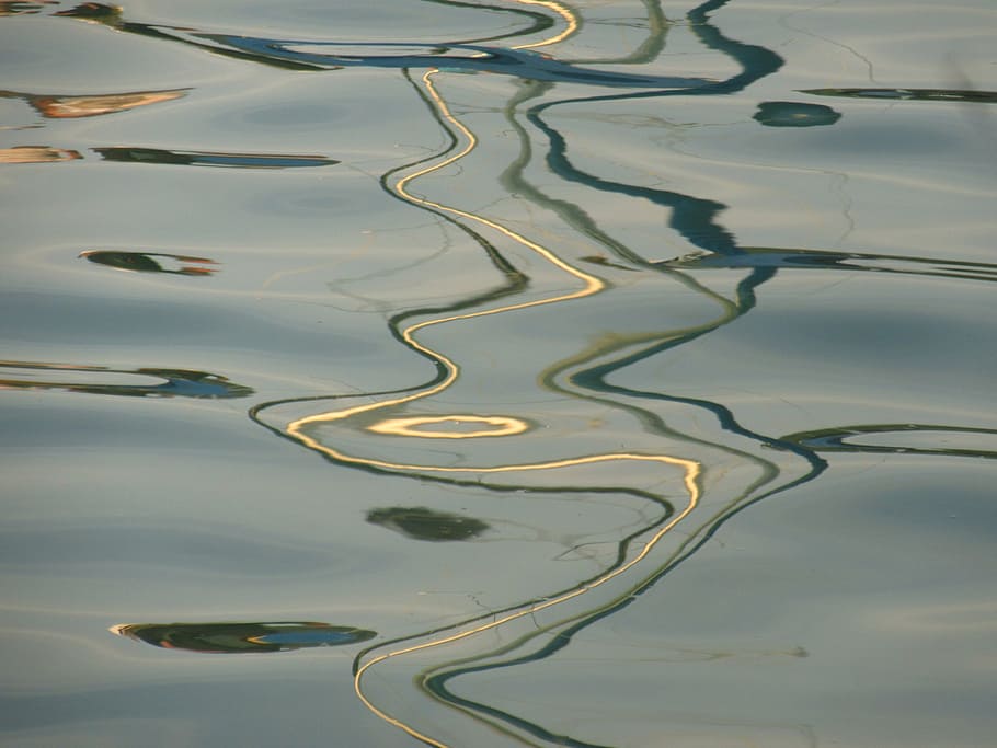 wave, mirroring, water, reflection, lichtspiel, surface, light HD wallpaper