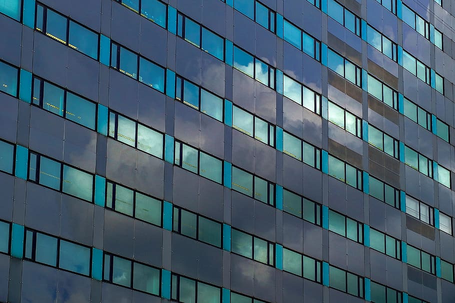 building, tower, glass, reflection, architecture, modern, office HD wallpaper