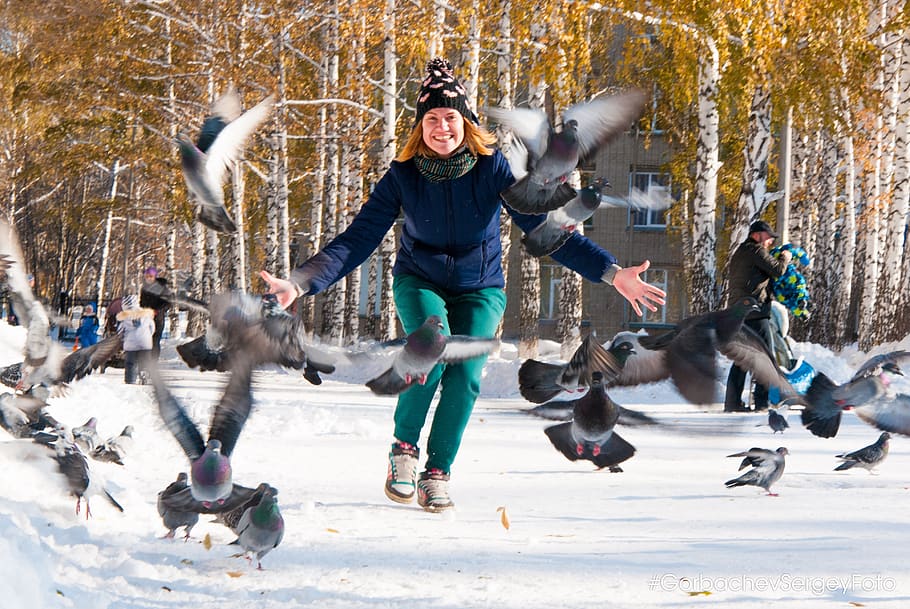 winter, snow, fun, motion, coldly, delight, act, outdoors, time HD wallpaper
