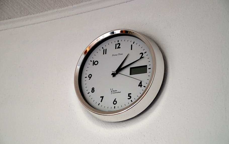 clock, time, time of, wall clock, pointer, second, minute, hour HD wallpaper