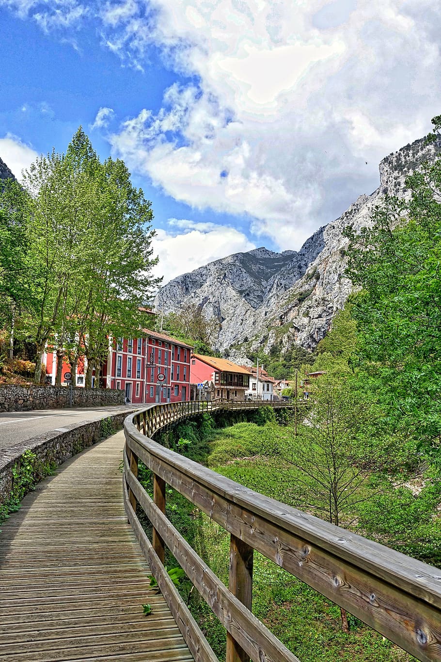 walkway, wooden, perspective, path, pathway, scenic, footpath HD wallpaper