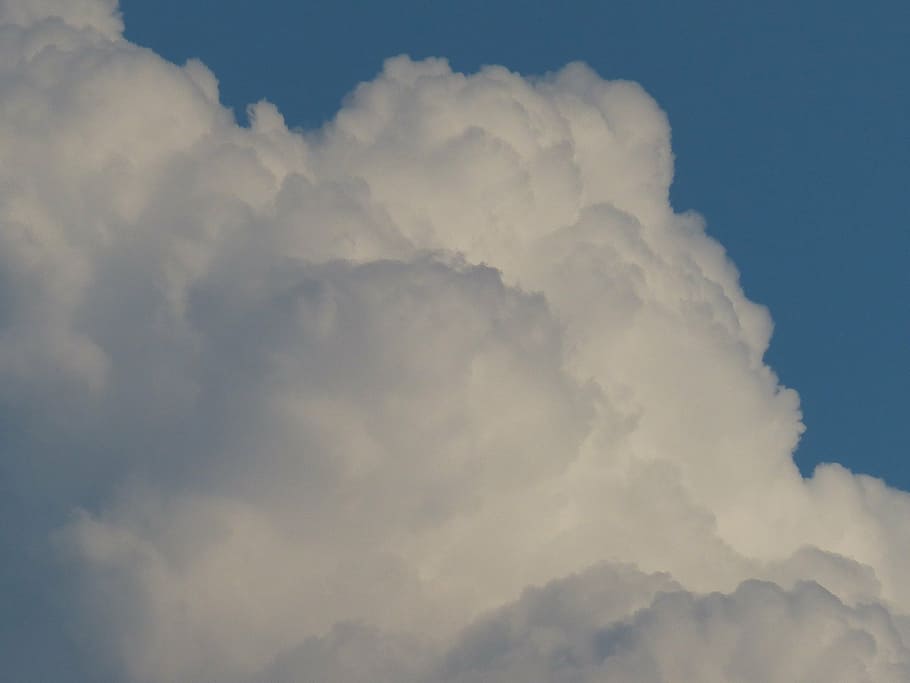 cloud, cumulus clouds, thunderstorm, sky, blue, rain, weather HD wallpaper