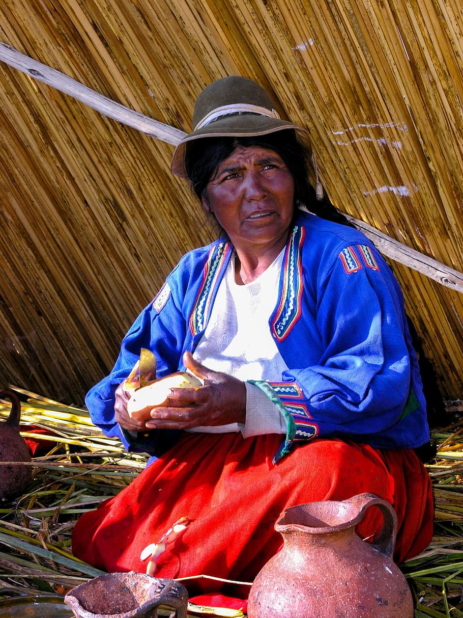 peru, lake titicaca, woman, cultures, people, asia, indigenous Culture, HD wallpaper
