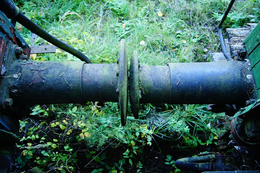 railway, rusted, buffer, old, nature, plant, metal, day, no people HD wallpaper
