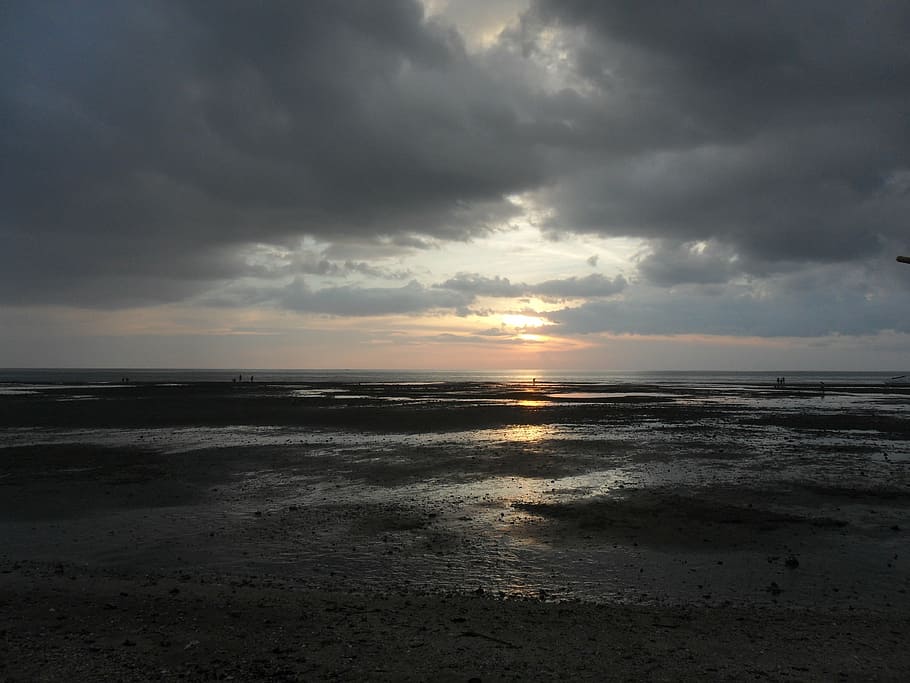 matalom, beach, philippines, sunset, sky, water, sea, cloud - sky HD wallpaper