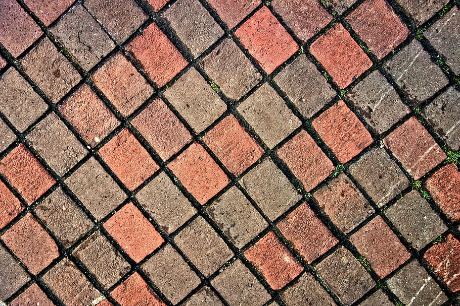 pavement, bricks, paving, urban, red brick, brick background HD wallpaper
