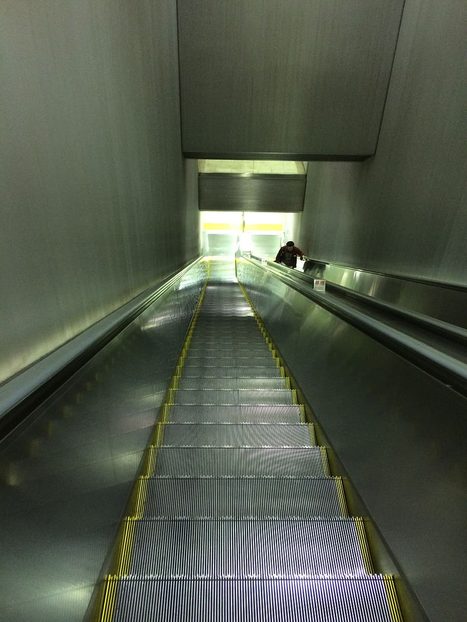 escalator, building, metro, the way forward, direction, architecture HD wallpaper