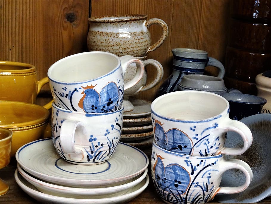 tableware, nostalgic, old dishes, kitchen equipment, historically HD wallpaper