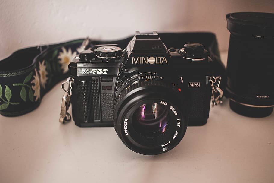 Minolta camera and lens, technology, camera - Photographic Equipment