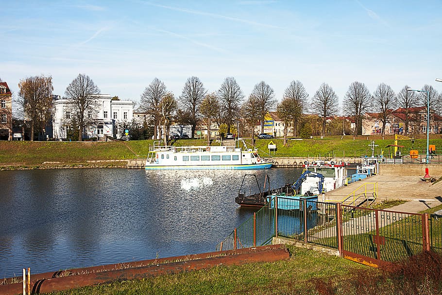 haven, słubice, port, water, plant, tree, architecture, built structure HD wallpaper