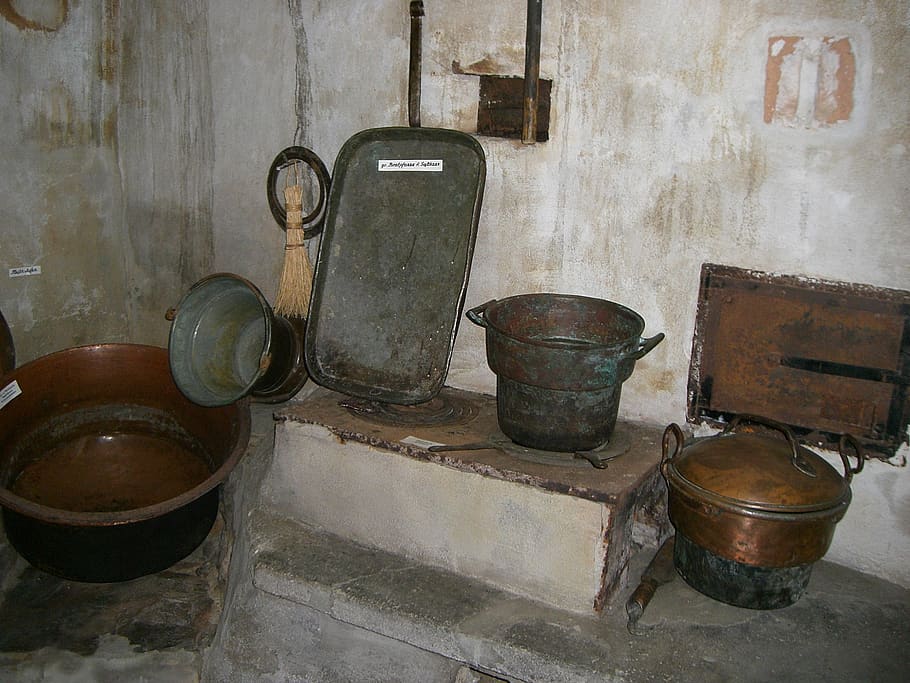 tableware, walser, retro, old, rustic, metal, container, wall - building feature HD wallpaper