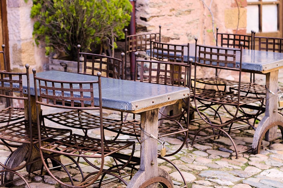 wood, table, bench, seat, furniture, no people, day, wood - material HD wallpaper