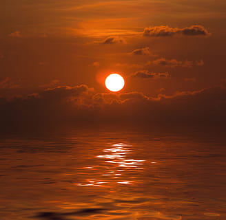 beach under sunset, the sun, light, reflection, water, weapon HD wallpaper