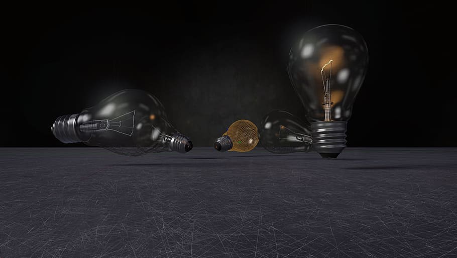 clear lightbulbs illustration, lamp, pear, lighting, light bulb HD wallpaper