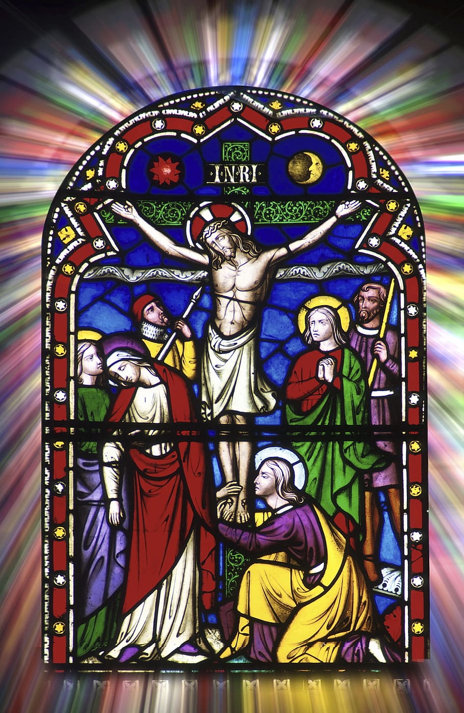 Jesus Christ artwork, Stained Glass, Religious, Christian, christianity, HD wallpaper