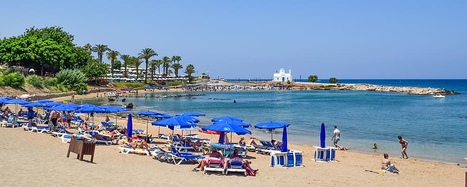 cyprus, protaras, beach, mediterranean, summer, landscape, tourism HD wallpaper