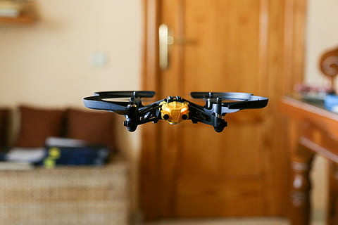 selective focus photography of quadcopter, Drones, Small, Toy HD wallpaper