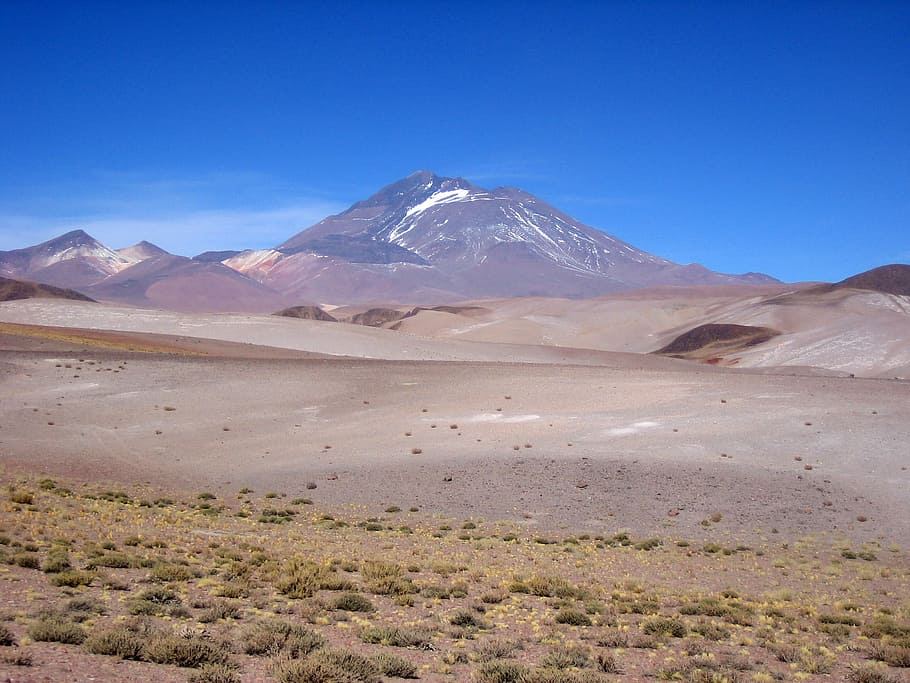 Llullaillaco Volcano landscape in Chile, photos, landscapes, public domain, HD wallpaper