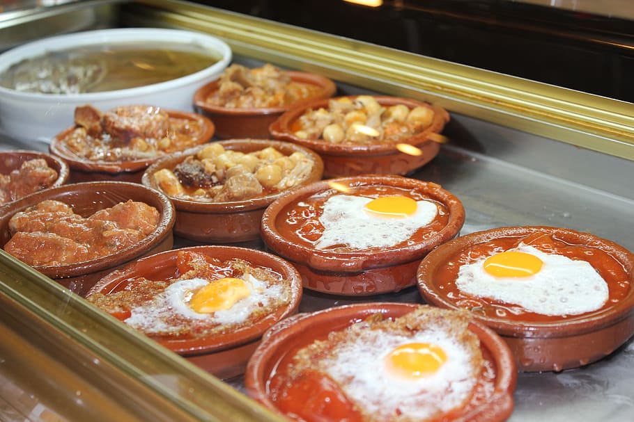 tapas, calluses, egg, food and drink, freshness, ready-to-eat HD wallpaper