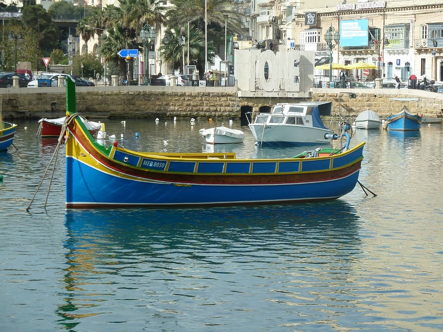 Boat, Malta, Travel, Mediterranean, maltese, fishing, nautical vessel, HD wallpaper