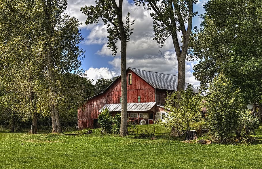 barn, rustic, barns, ohio, digital art, rural, scenic, country HD wallpaper