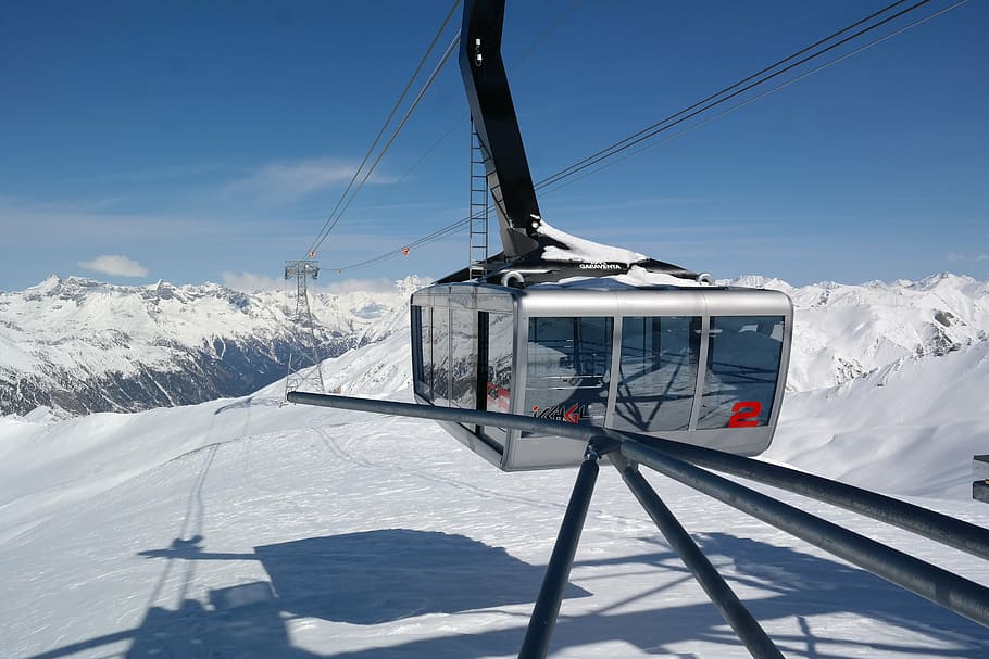cable car, gondola, aerial tramway, mountain railway, mountain station, HD wallpaper