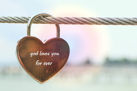 HD wallpaper: God Loves You print lock on rope, heart, relationship, symbol  | Wallpaper Flare
