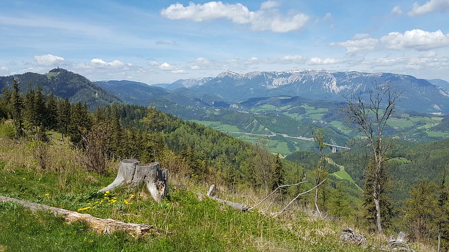 mountains, hiking, idyll, panorama, mountain hiking, rest, feel at home HD wallpaper